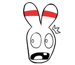 Bowling pin rabbit sticker #5820443