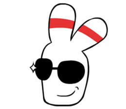 Bowling pin rabbit sticker #5820444