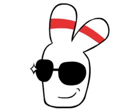 Bowling pin rabbit sticker #5820444