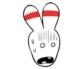 Bowling pin rabbit sticker #5820447
