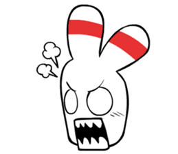 Bowling pin rabbit sticker #5820448