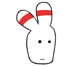 Bowling pin rabbit sticker #5820450