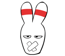 Bowling pin rabbit sticker #5820451