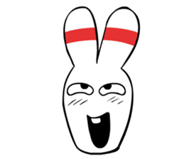 Bowling pin rabbit sticker #5820452