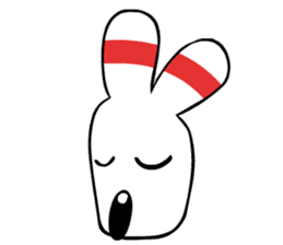 Bowling pin rabbit sticker #5820453
