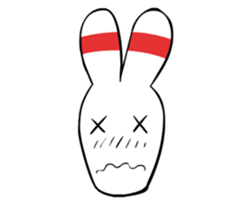 Bowling pin rabbit sticker #5820454