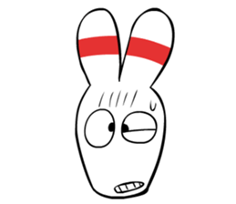 Bowling pin rabbit sticker #5820456