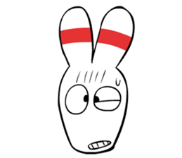 Bowling pin rabbit sticker #5820456