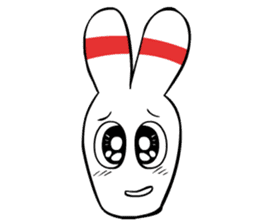 Bowling pin rabbit sticker #5820457