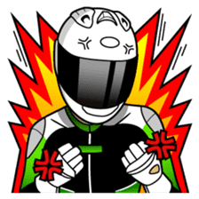 GREEN & BLACK Moto Rider racing suit sticker #5820540
