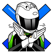 GREEN & BLACK Moto Rider racing suit sticker #5820542