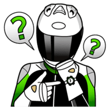 GREEN & BLACK Moto Rider racing suit sticker #5820550