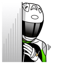 GREEN & BLACK Moto Rider racing suit sticker #5820556