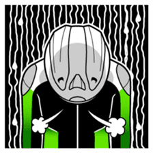 GREEN & BLACK Moto Rider racing suit sticker #5820558