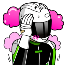 GREEN & BLACK Moto Rider racing suit sticker #5820568