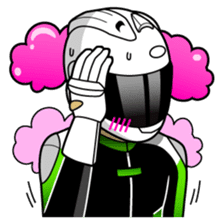 GREEN & BLACK Moto Rider racing suit sticker #5820568