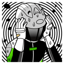 GREEN & BLACK Moto Rider racing suit sticker #5820570