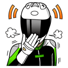 GREEN & BLACK Moto Rider racing suit sticker #5820574