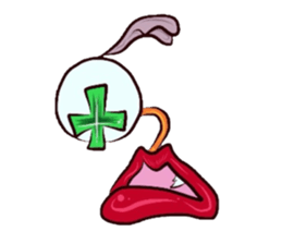 Eyes and mouth only sticker #5820639