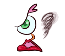 Eyes and mouth only sticker #5820641