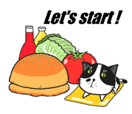 Hamburger Cat sticker #5820698
