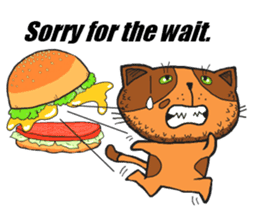 Hamburger Cat sticker #5820699