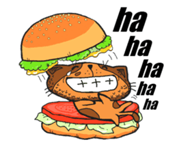 Hamburger Cat sticker #5820700
