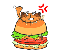 Hamburger Cat sticker #5820702