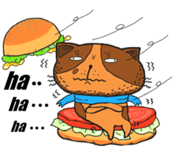 Hamburger Cat sticker #5820704