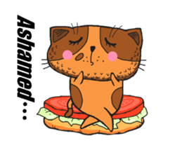 Hamburger Cat sticker #5820705