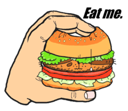 Hamburger Cat sticker #5820706