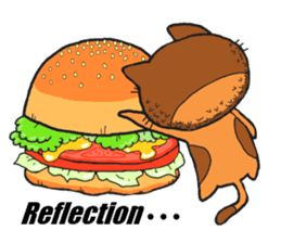 Hamburger Cat sticker #5820708