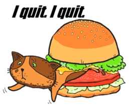Hamburger Cat sticker #5820710