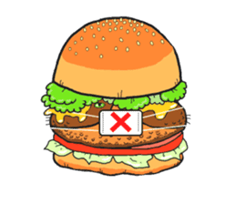 Hamburger Cat sticker #5820713