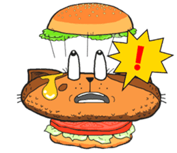 Hamburger Cat sticker #5820714