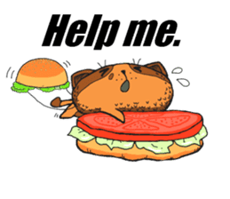 Hamburger Cat sticker #5820719