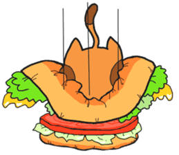 Hamburger Cat sticker #5820720