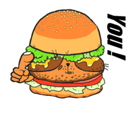 Hamburger Cat sticker #5820721