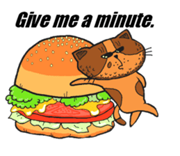 Hamburger Cat sticker #5820722