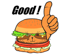 Hamburger Cat sticker #5820724