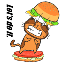 Hamburger Cat sticker #5820725