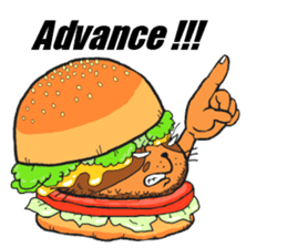Hamburger Cat sticker #5820726