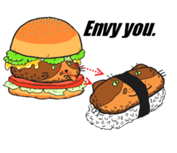 Hamburger Cat sticker #5820727