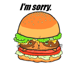 Hamburger Cat sticker #5820731