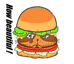 Hamburger Cat sticker #5820733