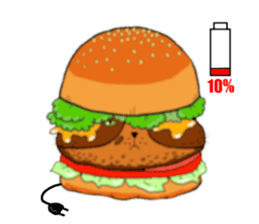 Hamburger Cat sticker #5820734