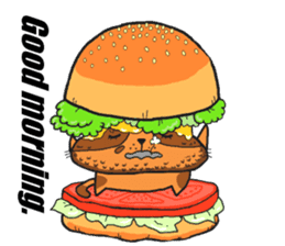 Hamburger Cat sticker #5820735