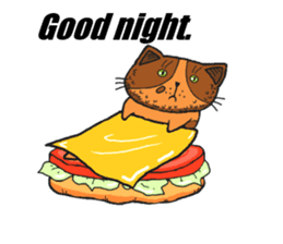 Hamburger Cat sticker #5820736