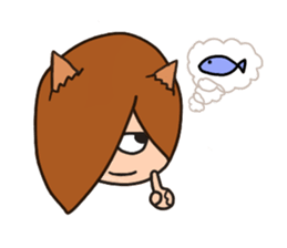 Reiko of the simulation cat sticker #5820783