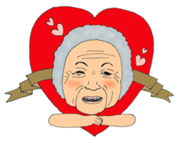 elderly lady sticker #5821956